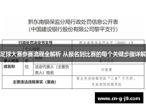 足球大赛参赛流程全解析 从报名到比赛的每个关键步骤详解